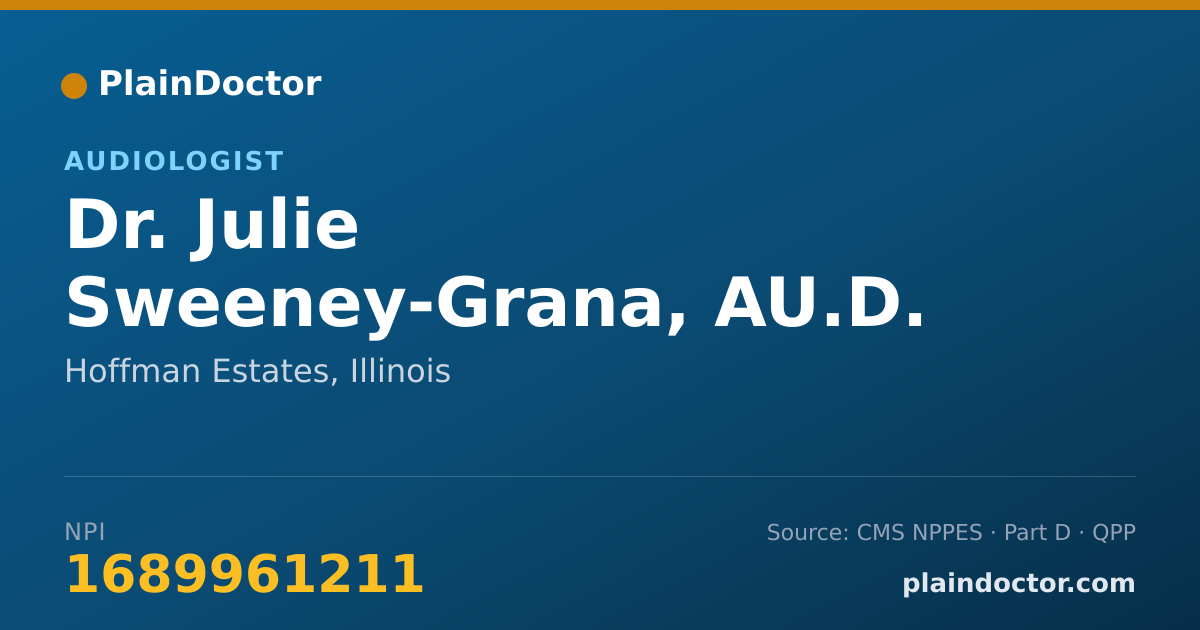 Shareable card for Julie Sweeney-Grana, AU.D. - Audiologist, Hoffman Estates, IL