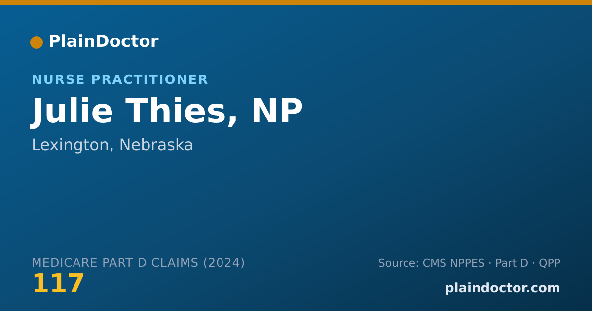 Shareable card for Julie Thies, NP - Women's Health Nurse Practitioner, Lexington, NE