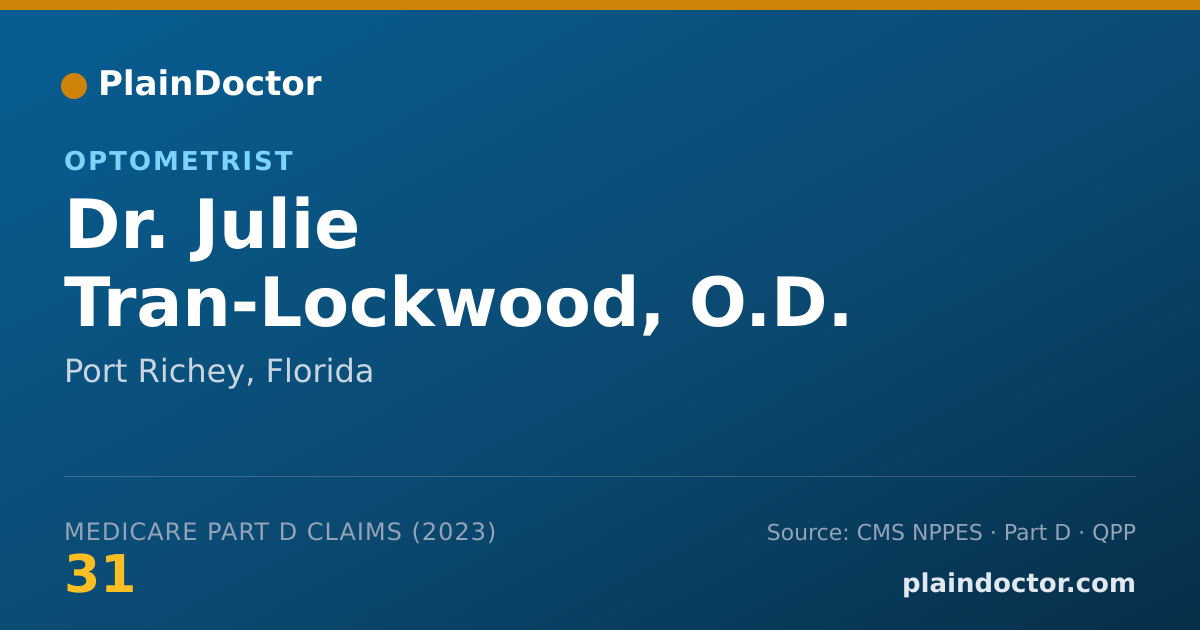 Shareable card for Julie Tran-Lockwood, O.D. - Optometrist, Port Richey, FL