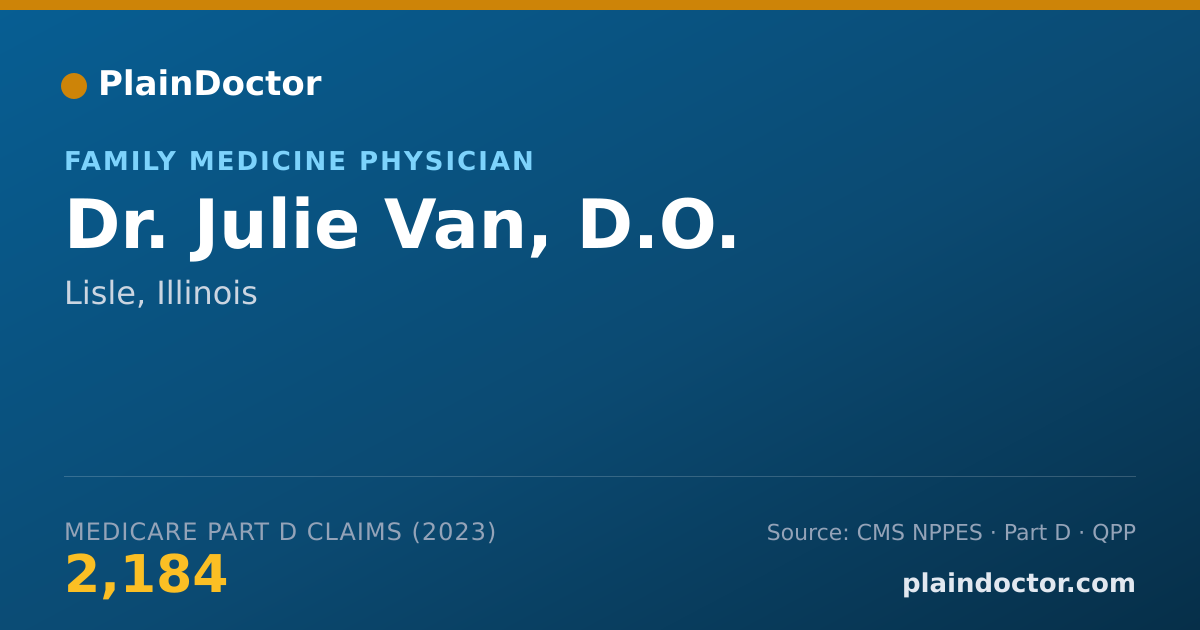 Shareable card for Julie Van, D.O. - Family Medicine Physician, Lisle, IL