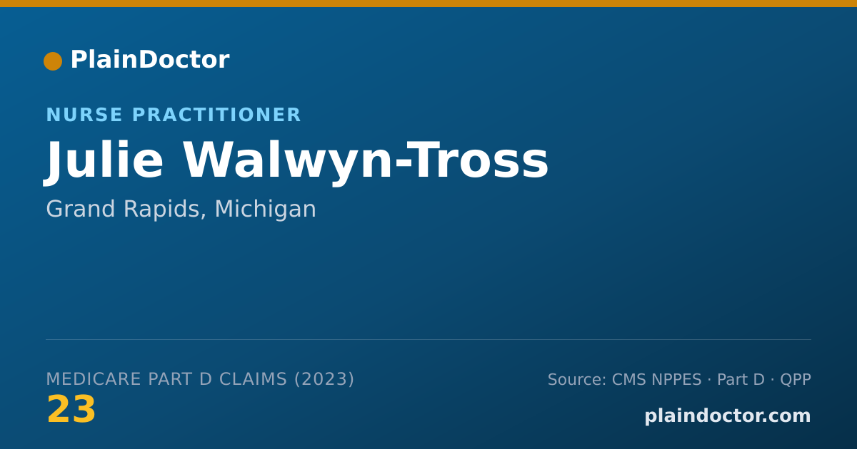 Shareable card for Julie Walwyn-Tross - Nurse Practitioner, Grand Rapids, MI