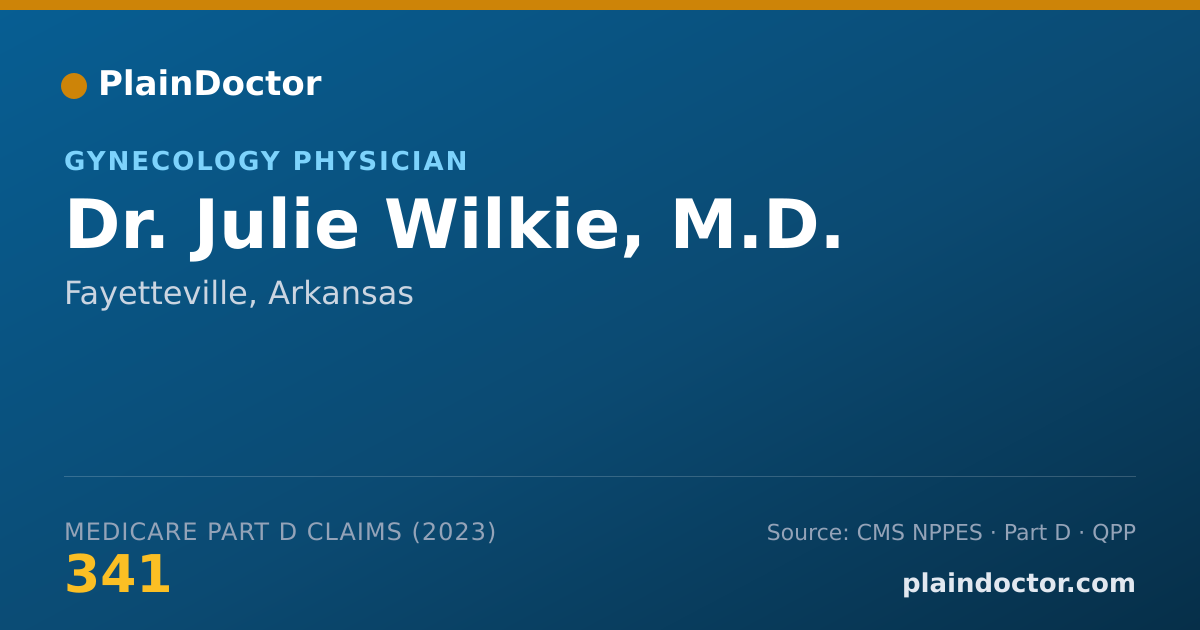 Shareable card for Julie Wilkie, M.D. - Gynecology Physician, Fayetteville, AR