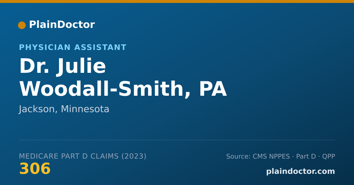 Shareable card for Julie Woodall-Smith, PA - Physician Assistant, Jackson, MN