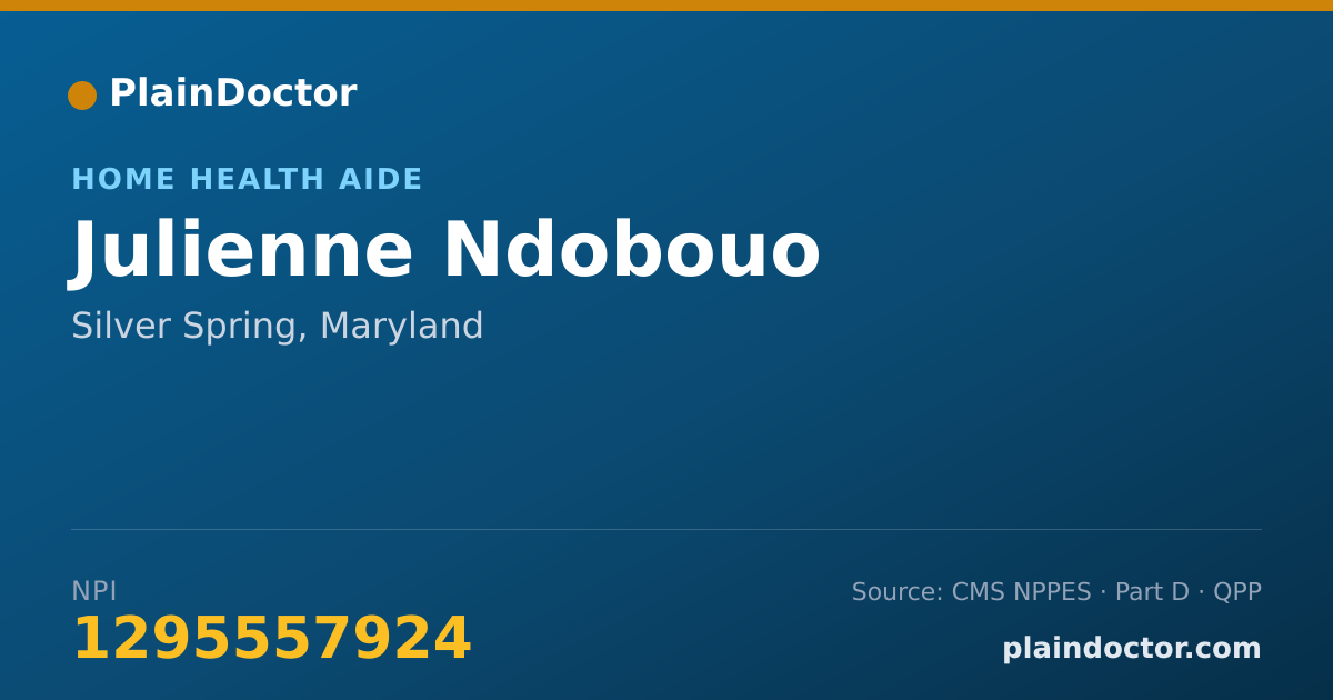 Shareable card for Julienne Ndobouo - Home Health Aide, Silver Spring, MD