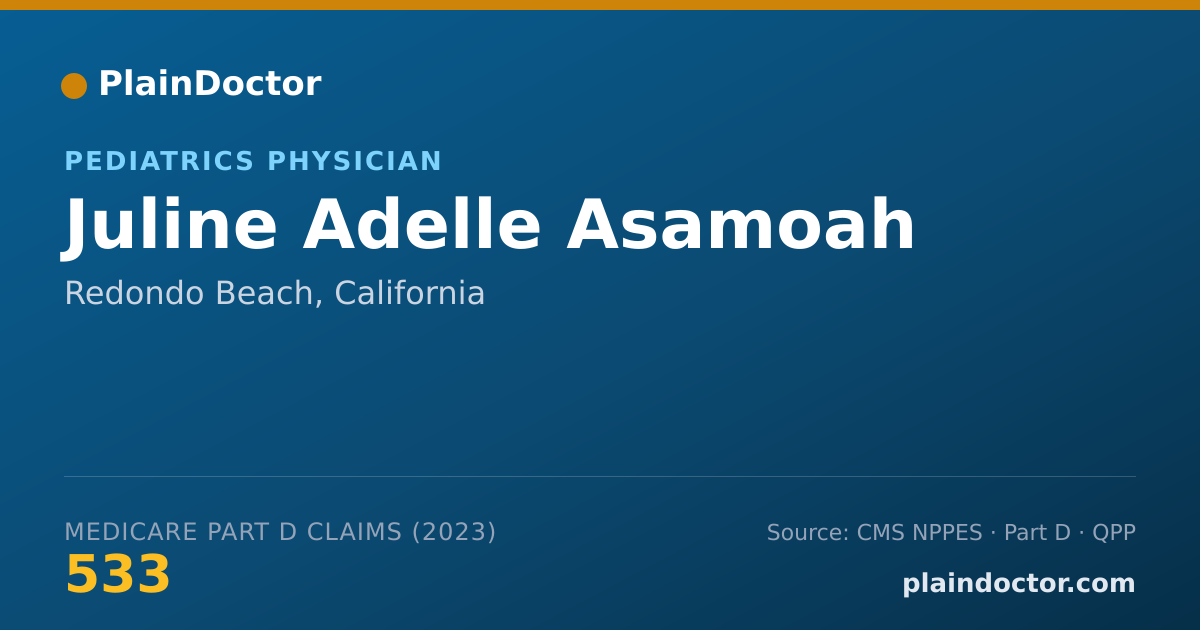 Shareable card for Juline Adelle Asamoah - Pediatrics Physician, Redondo Beach, CA