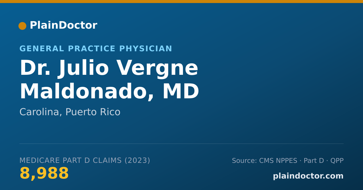 Shareable card for Julio Vergne Maldonado, MD - General Practice Physician, Carolina, PR