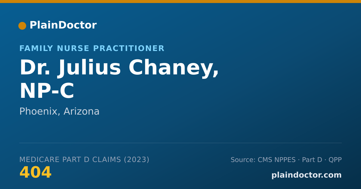 Shareable card for Julius Chaney, NP-C - Family Nurse Practitioner, Phoenix, AZ