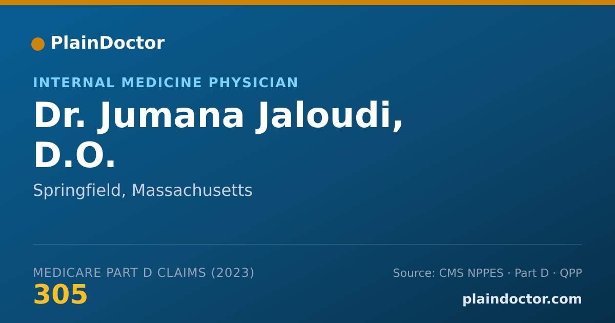 Shareable card for Jumana Jaloudi, D.O. - Internal Medicine Physician, Springfield, MA