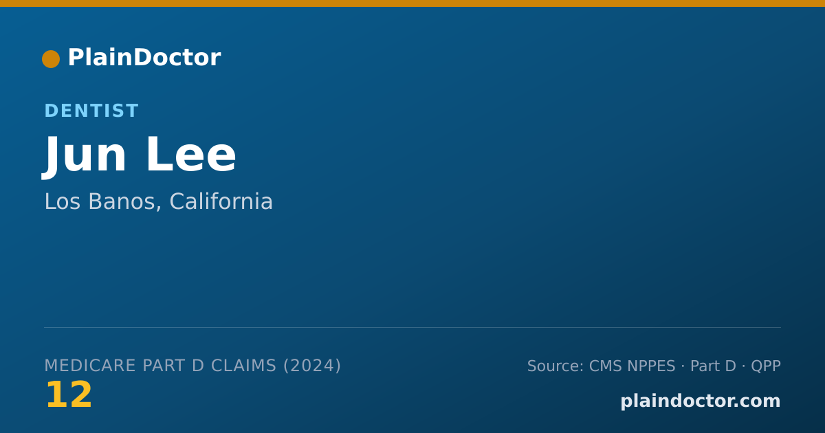 Shareable card for Jun Lee - Dentist, Los Banos, CA