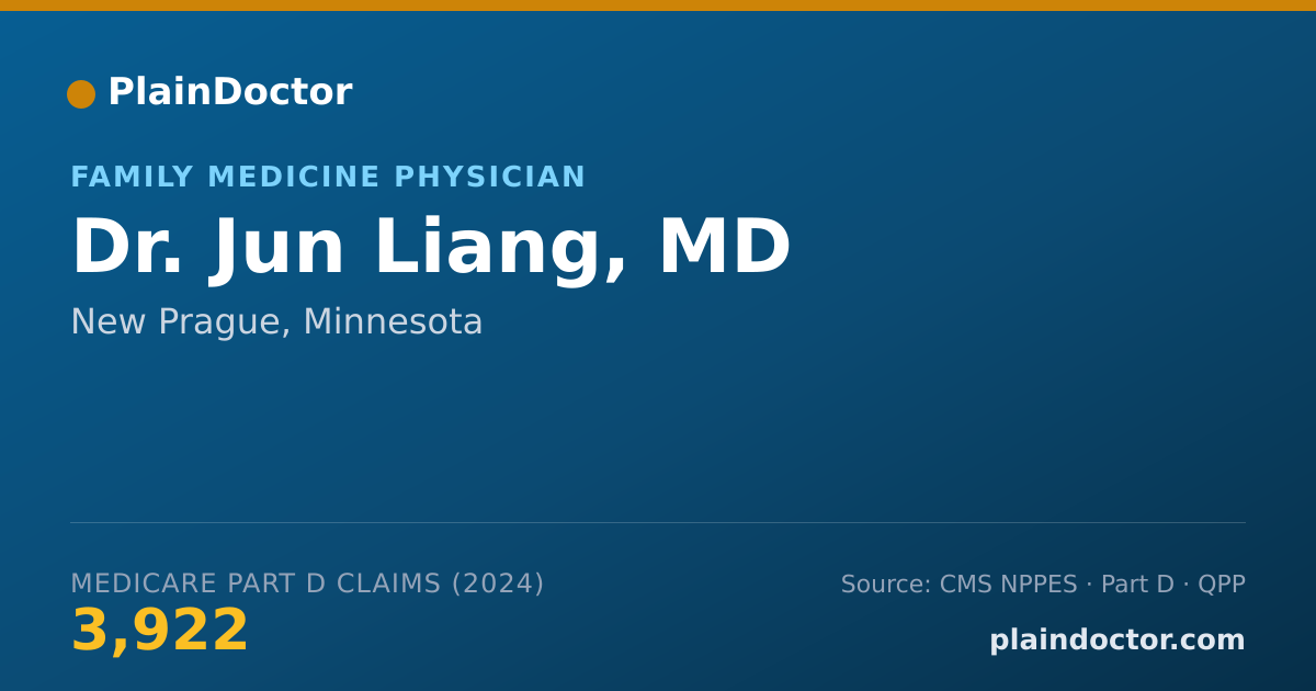 Shareable card for Jun Liang, MD - Family Medicine Physician, New Prague, MN
