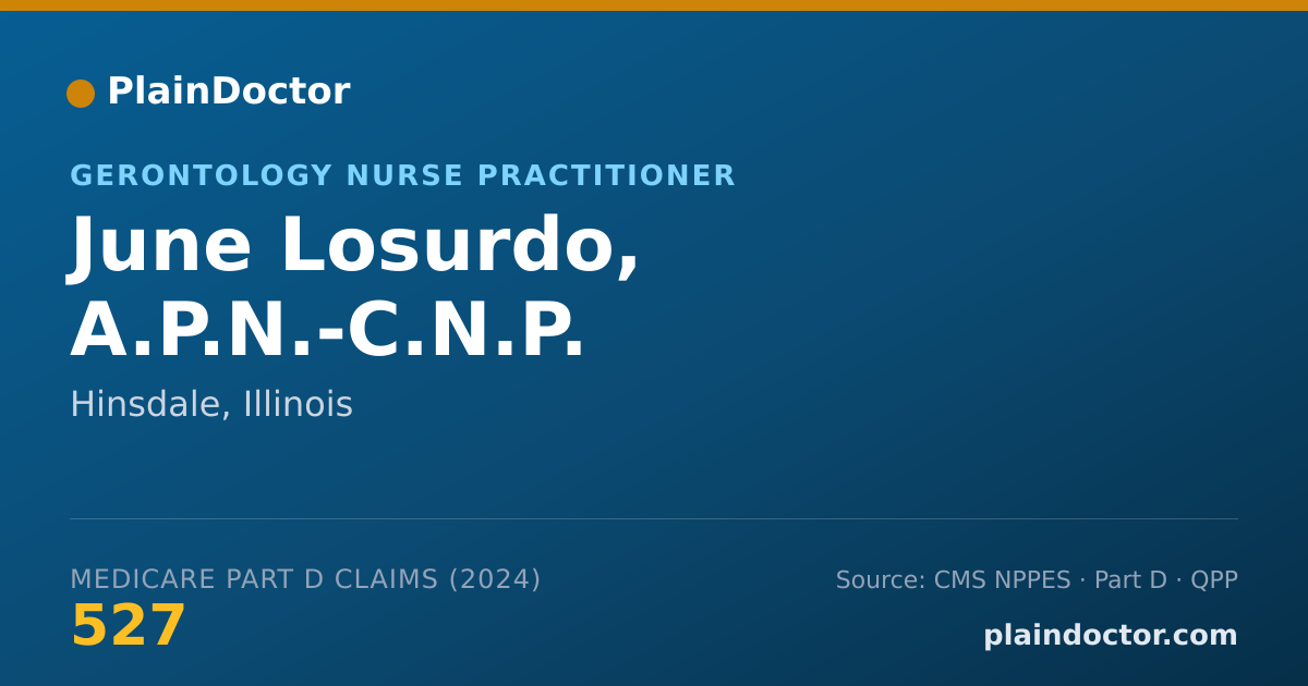 Shareable card for June Losurdo, A.P.N.-C.N.P. - Registered Nurse, Hinsdale, IL