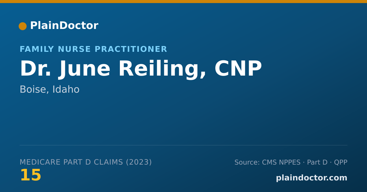 Shareable card for June Reiling, CNP - Family Nurse Practitioner, Boise, ID