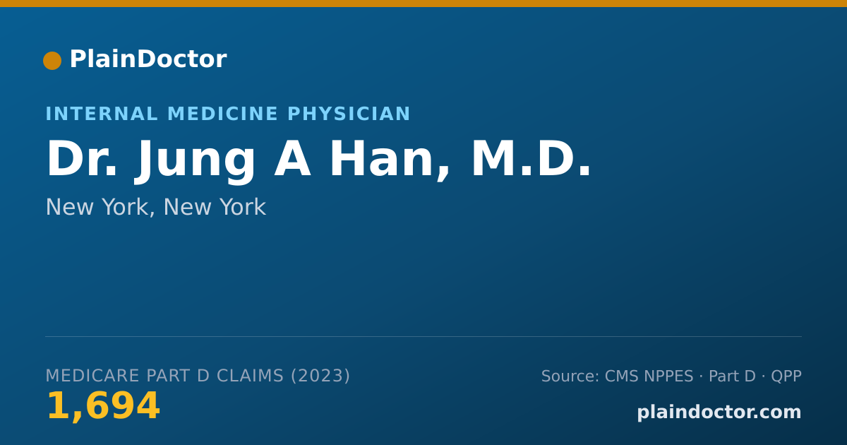 Shareable card for Jung A Han, M.D. - Internal Medicine Physician, New York, NY