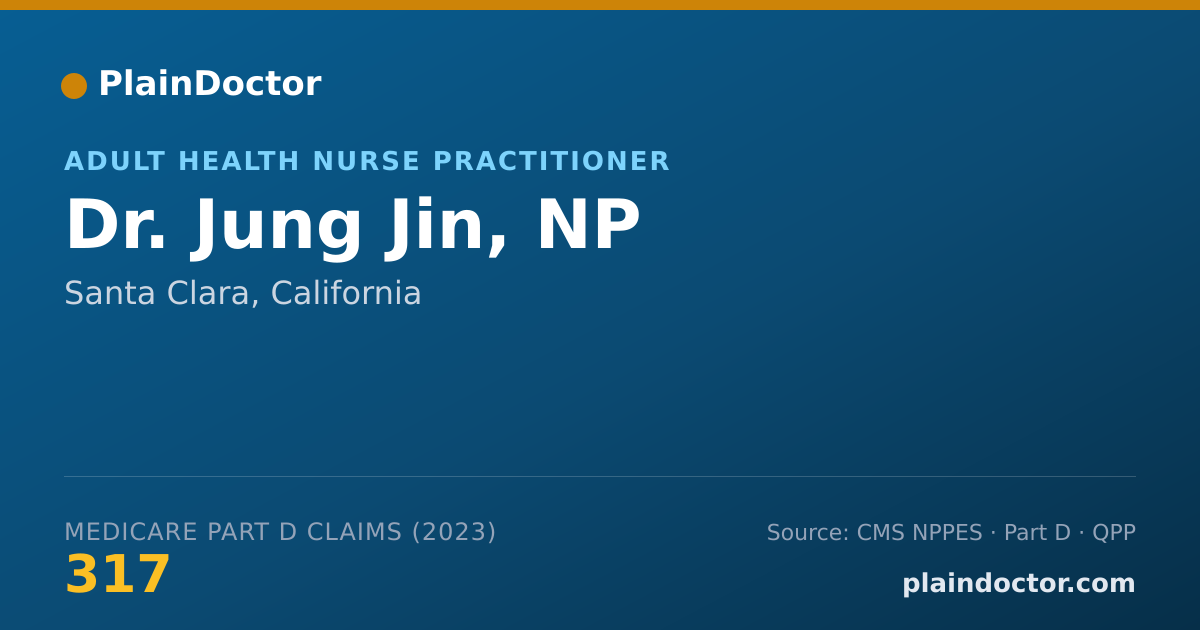 Shareable card for Jung Jin, NP - Adult Health Nurse Practitioner, Santa Clara, CA