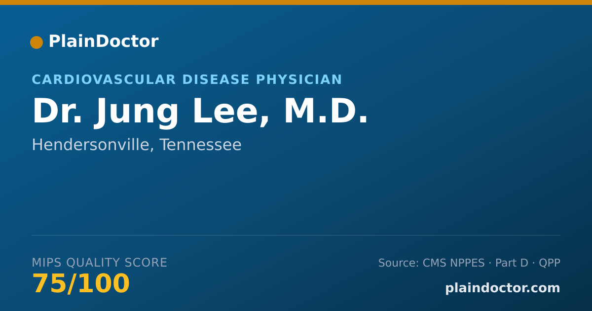 Shareable card for Jung Lee, M.D. - Cardiovascular Disease Physician, Hendersonville, TN