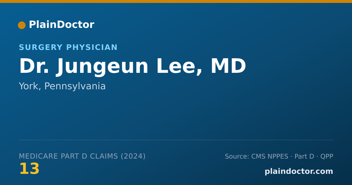 Shareable card for Jungeun Lee, MD - Surgery Physician, York, PA