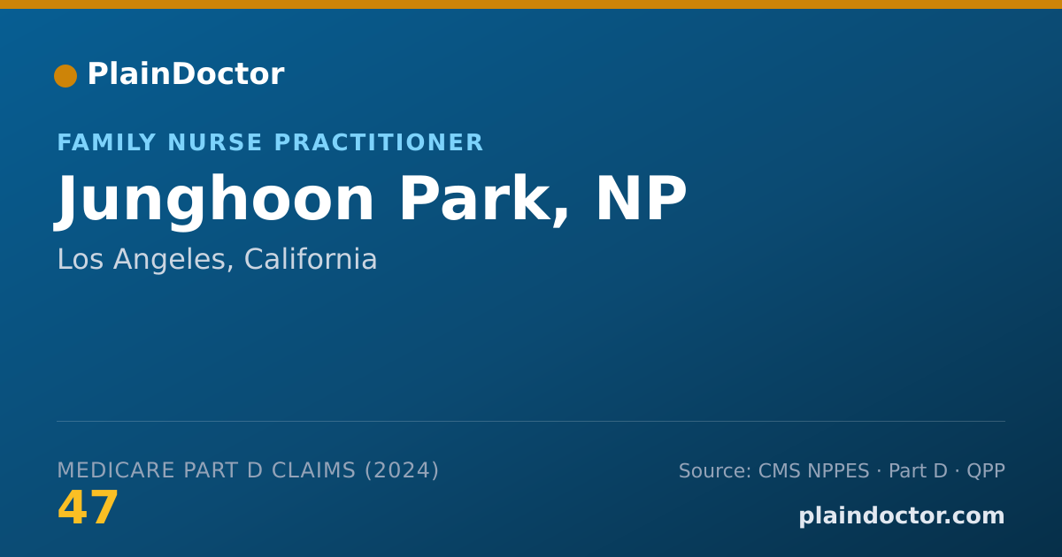 Shareable card for Junghoon Park, NP - Family Nurse Practitioner, Los Angeles, CA