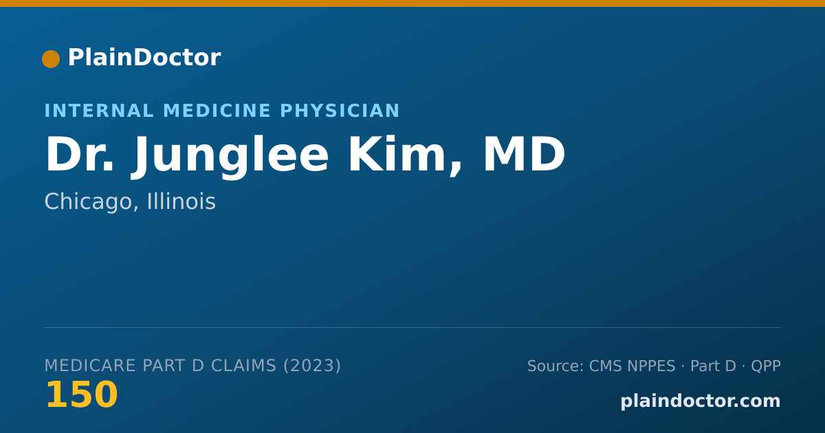 Shareable card for Junglee Kim, MD - Internal Medicine Physician, Chicago, IL