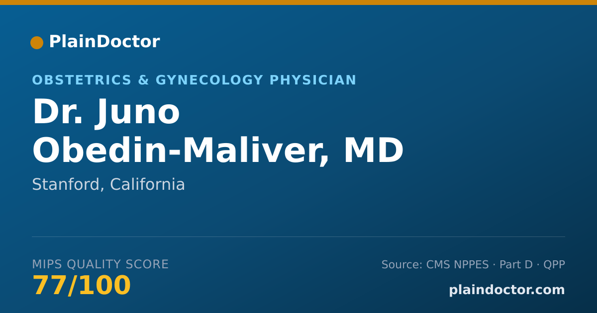 Shareable card for Juno Obedin-Maliver, MD - Obstetrics & Gynecology Physician, Stanford, CA