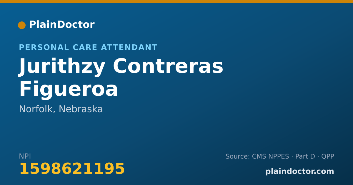 Shareable card for Jurithzy Contreras Figueroa - Personal Care Attendant, Norfolk, NE