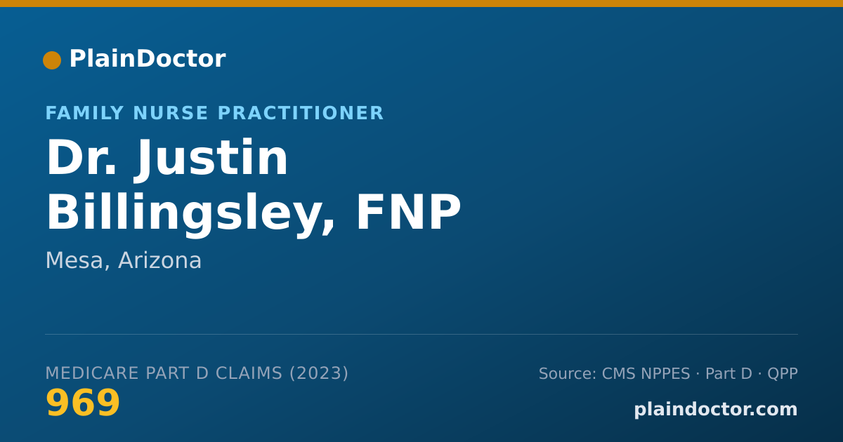 Shareable card for Justin Billingsley, FNP - Family Nurse Practitioner, Mesa, AZ