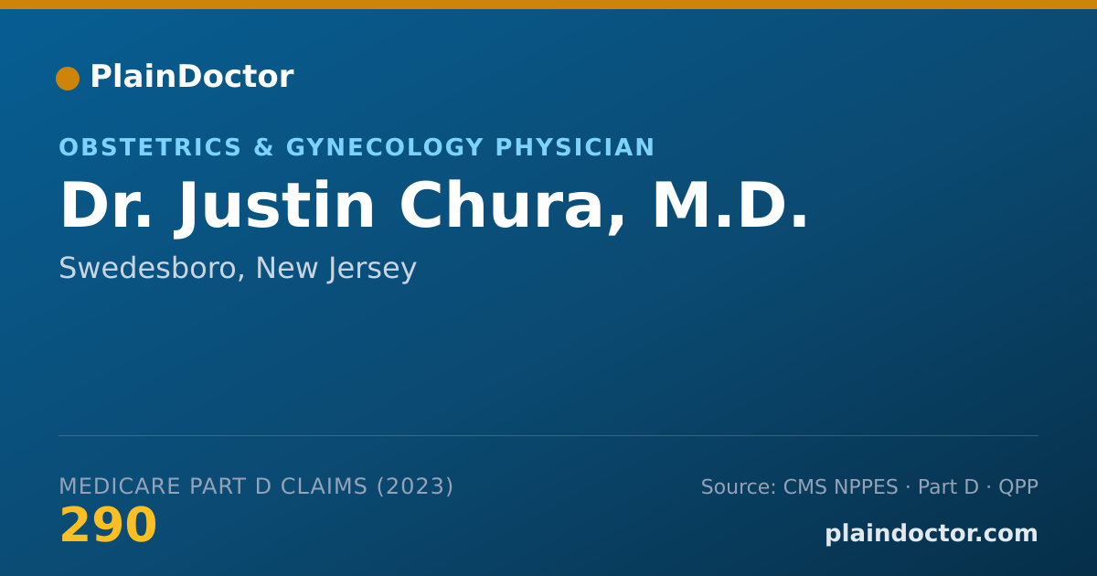 Shareable card for Justin Chura, M.D. - Obstetrics & Gynecology Physician, Swedesboro, NJ