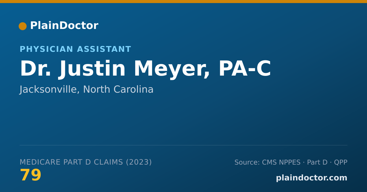 Shareable card for Justin Meyer, PA-C - Physician Assistant, Jacksonville, NC