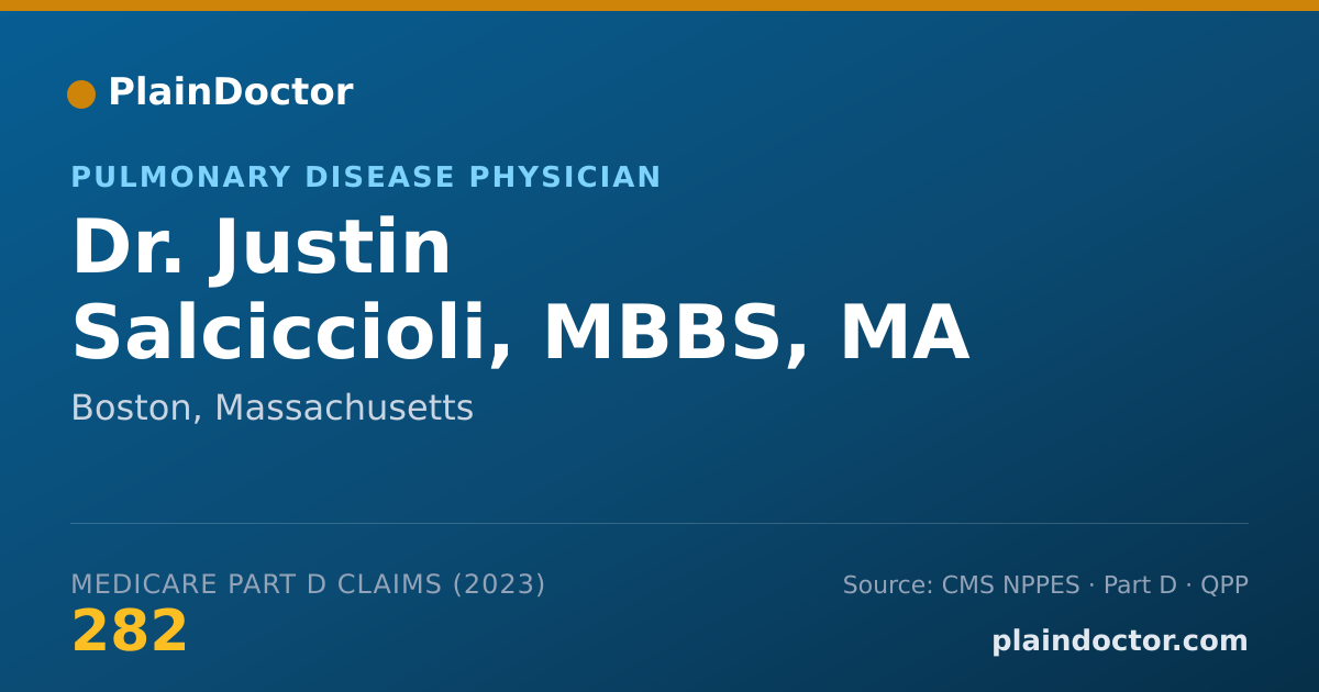 Shareable card for Justin Salciccioli, MBBS, MA - Pulmonary Disease Physician, Boston, MA