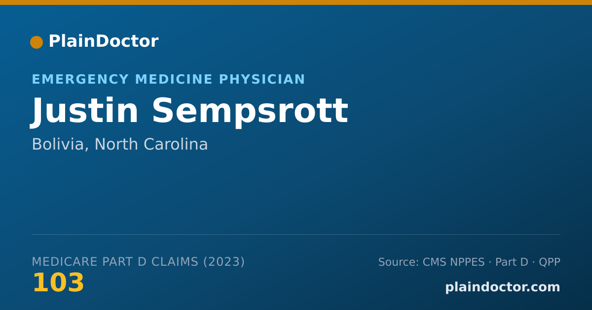 Shareable card for Justin Sempsrott - Emergency Medicine Physician, Bolivia, NC
