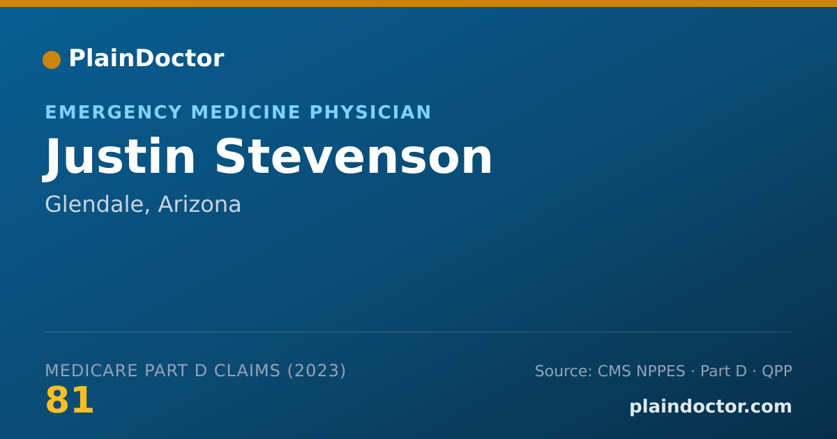 Shareable card for Justin Stevenson - Emergency Medicine Physician, Glendale, AZ