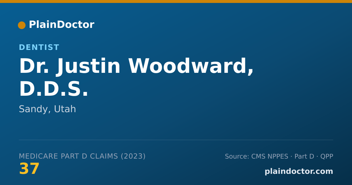 Shareable card for Justin Woodward, D.D.S. - Dentist, Sandy, UT