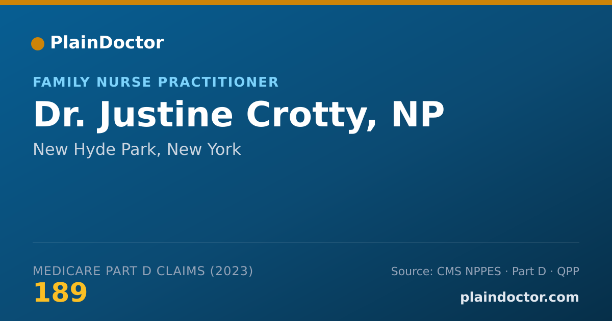 Shareable card for Justine Crotty, NP - Family Nurse Practitioner, New Hyde Park, NY