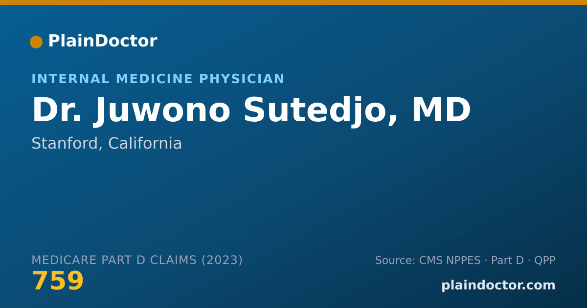 Shareable card for Juwono Sutedjo, MD - Internal Medicine Physician, Stanford, CA