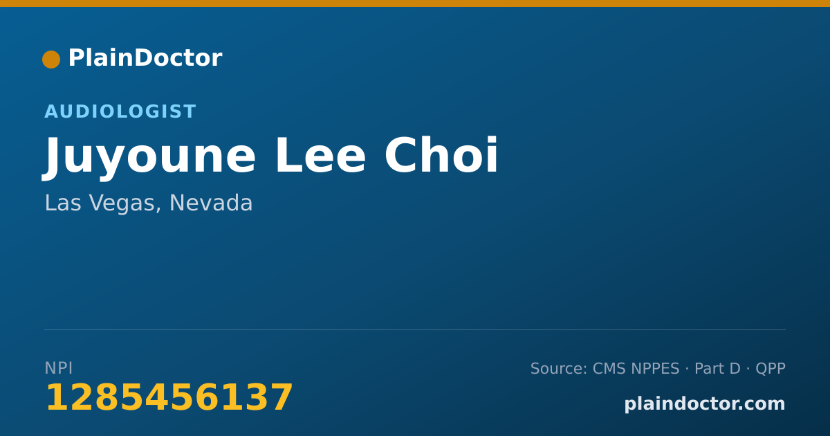 Shareable card for Juyoune Lee Choi - Audiologist, Las Vegas, NV