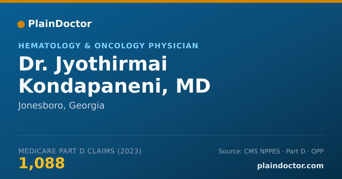 Shareable card for Jyothirmai Kondapaneni, MD - Hematology & Oncology Physician, Jonesboro, GA
