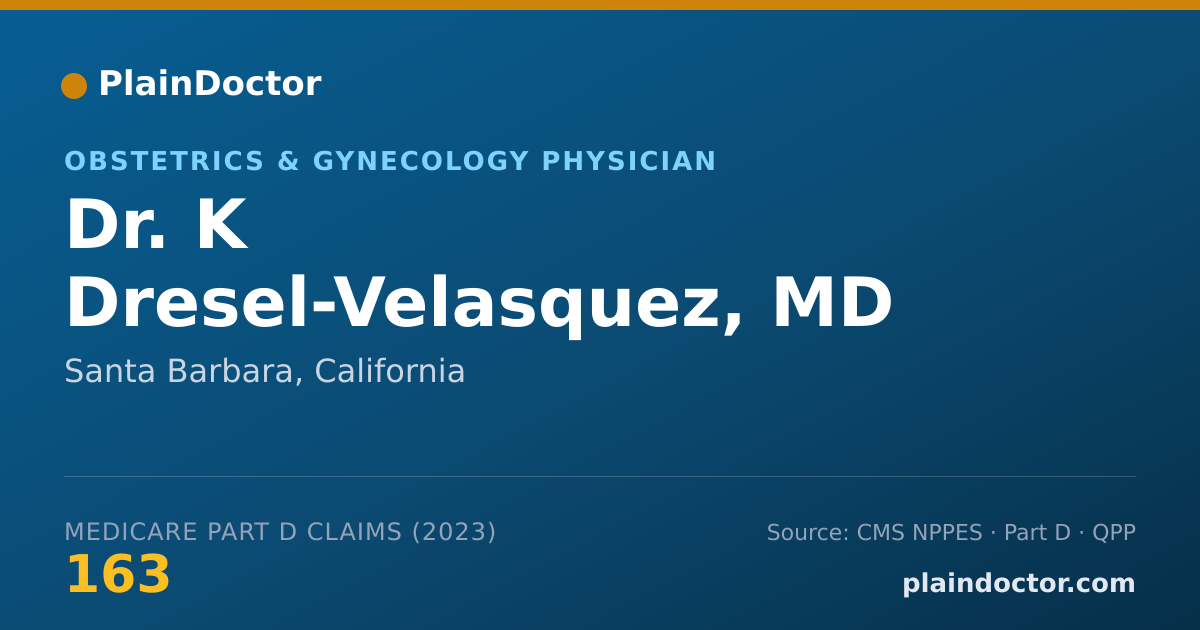 Shareable card for K Dresel-Velasquez, MD - Obstetrics & Gynecology Physician, Santa Barbara, CA