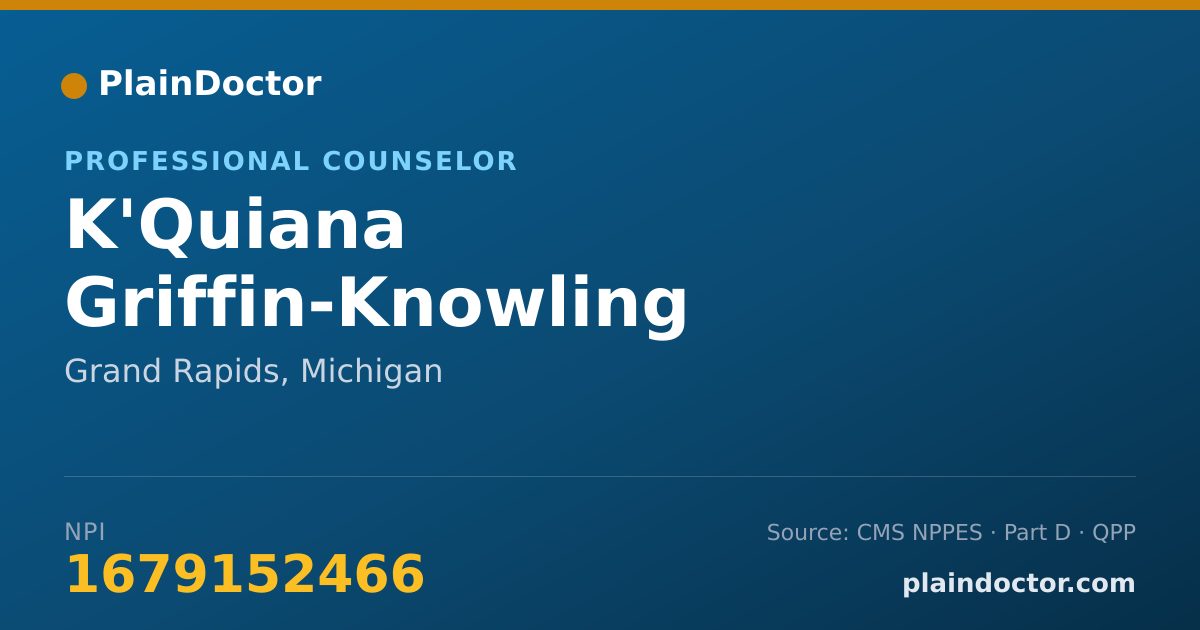 Shareable card for K'Quiana Griffin-Knowling - Professional Counselor, Grand Rapids, MI