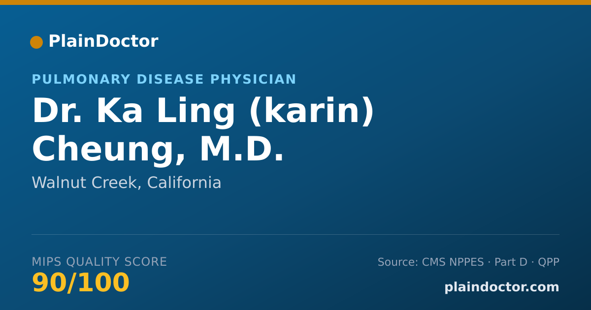 Shareable card for Ka Ling (karin) Cheung, M.D. - Pulmonary Disease Physician, Walnut Creek, CA