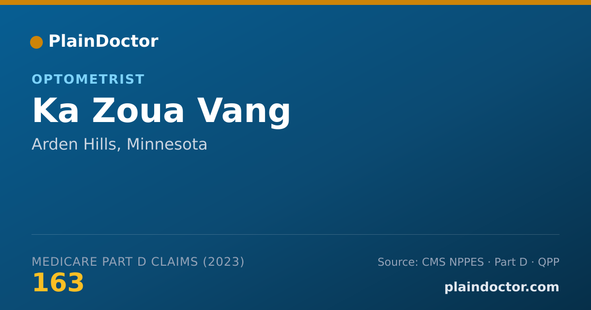 Shareable card for Ka Zoua Vang - Optometrist, Arden Hills, MN