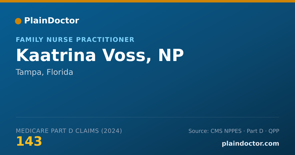 Shareable card for Kaatrina Voss, NP - Family Nurse Practitioner, Tampa, FL