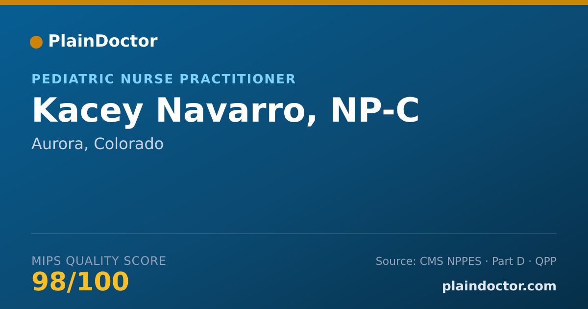 Shareable card for Kacey Navarro, NP-C - Family Nurse Practitioner, Aurora, CO