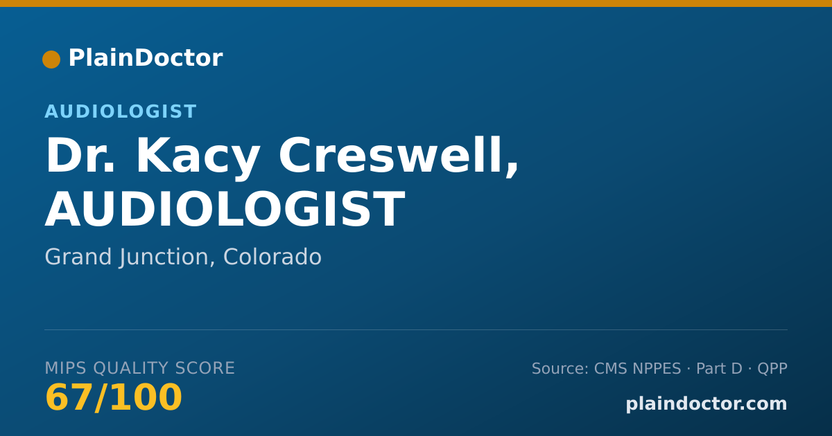 Shareable card for Kacy Creswell, AUDIOLOGIST - Audiologist, Grand Junction, CO