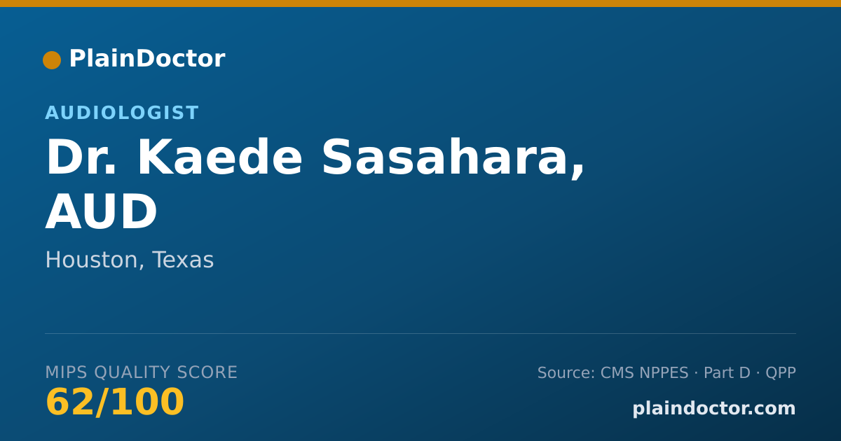 Shareable card for Kaede Sasahara, AUD - Audiologist, Houston, TX