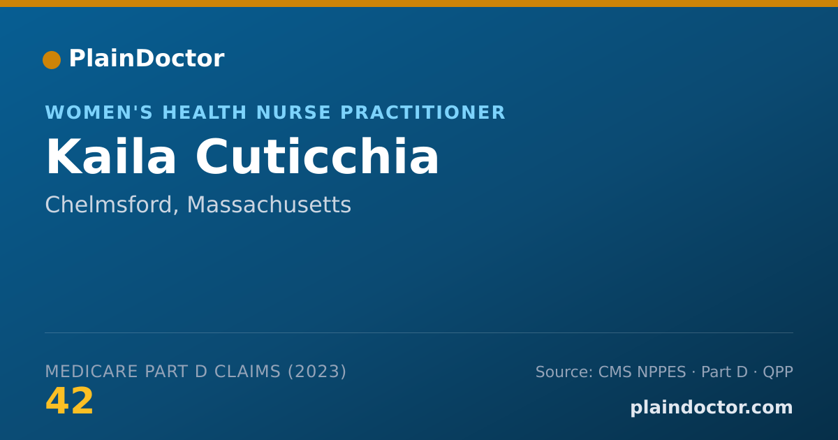 Shareable card for Kaila Cuticchia - Women's Health Nurse Practitioner, Chelmsford, MA