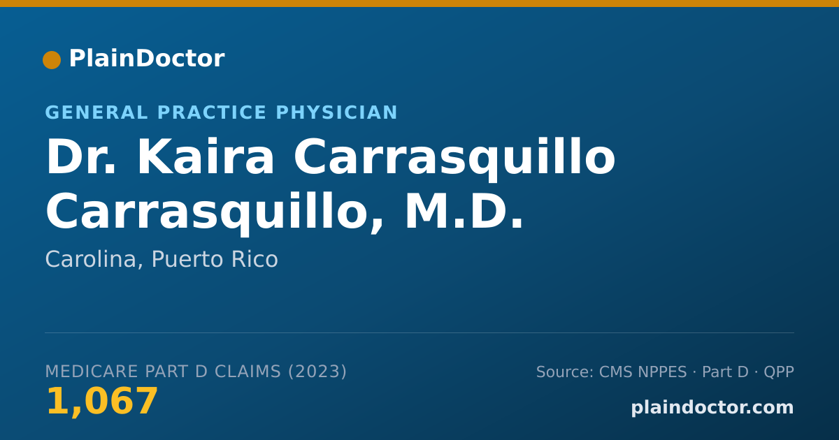Shareable card for Kaira Carrasquillo Carrasquillo, M.D. - General Practice Physician, Carolina, PR