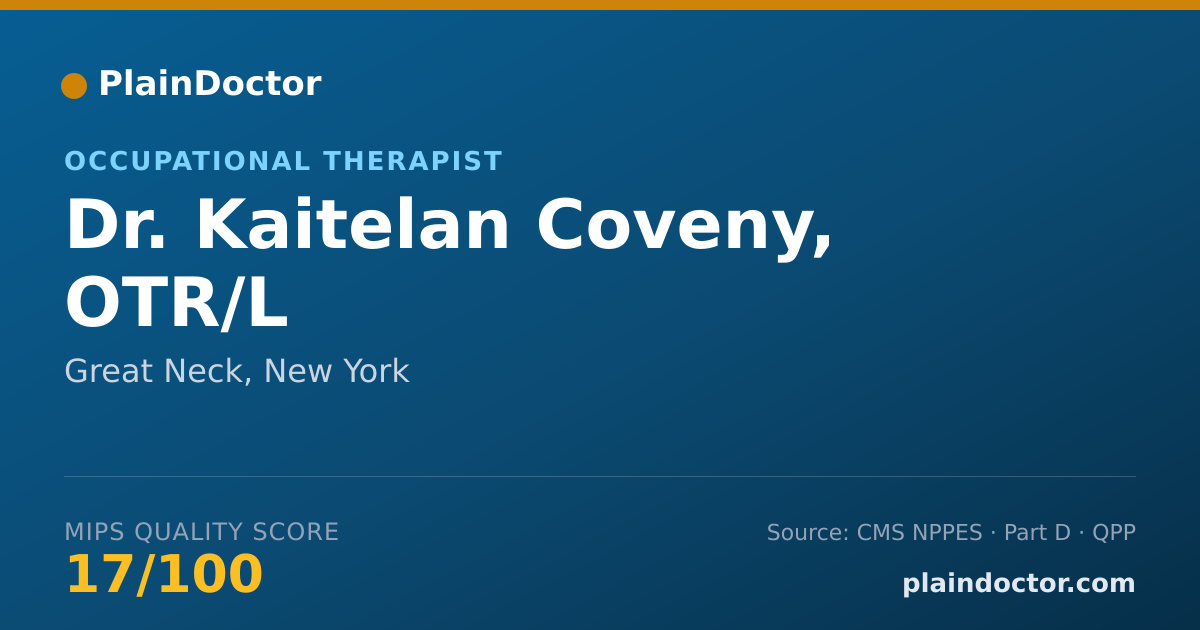 Shareable card for Kaitelan Coveny, OTR/L - Occupational Therapist, Great Neck, NY