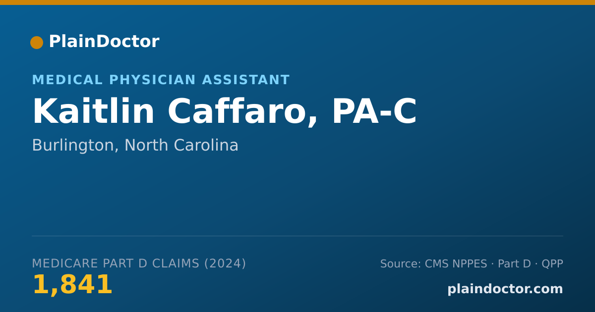 Shareable card for Kaitlin Caffaro, PA-C - Medical Physician Assistant, Burlington, NC