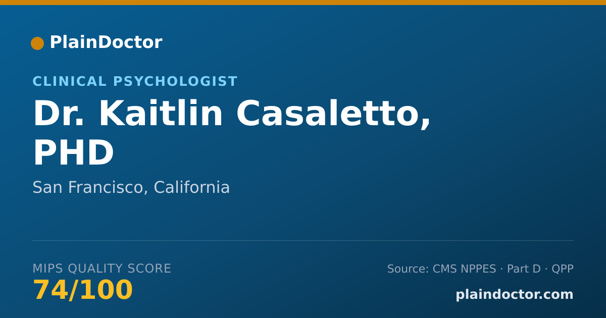 Shareable card for Kaitlin Casaletto, PHD - Clinical Psychologist, San Francisco, CA