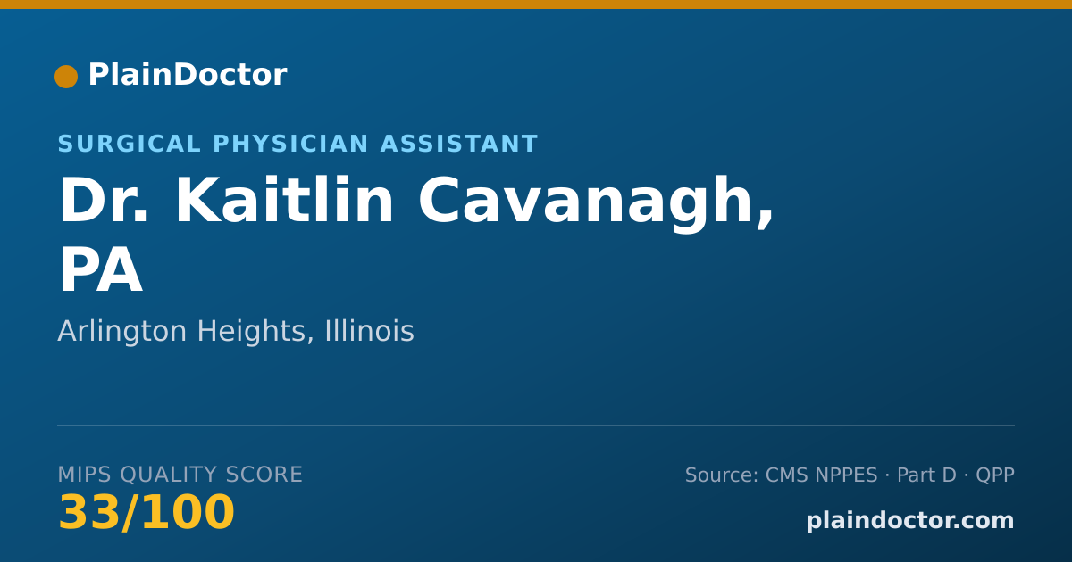 Shareable card for Kaitlin Cavanagh, PA - Surgical Physician Assistant, Arlington Heights, IL
