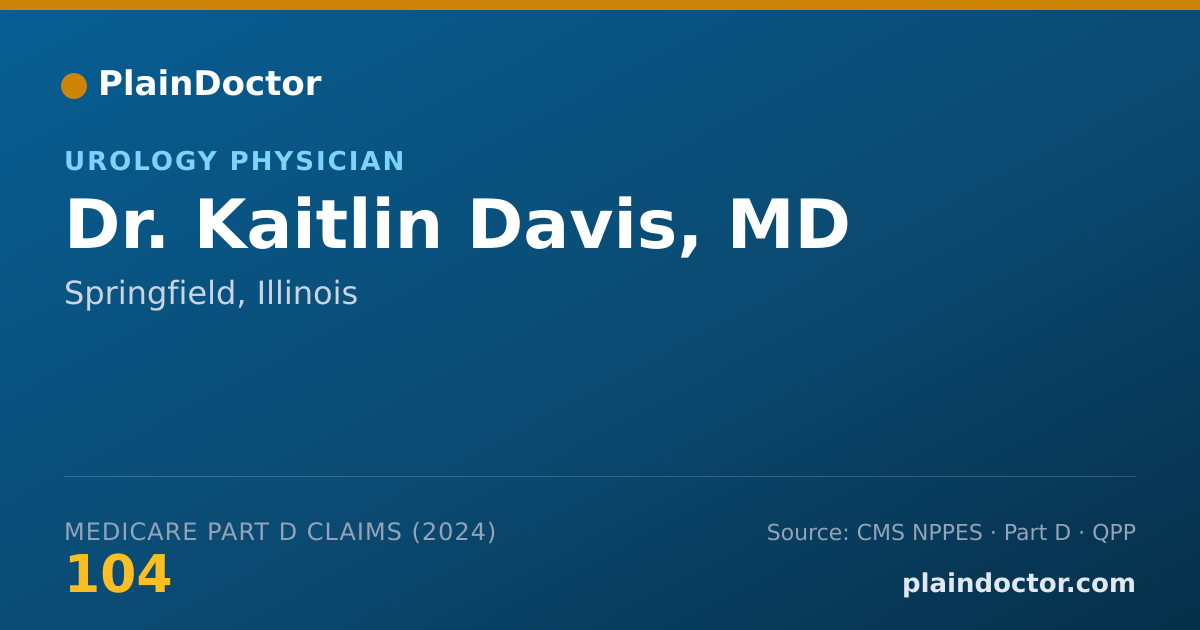 Shareable card for Kaitlin Davis, MD - Urology Physician, Springfield, IL